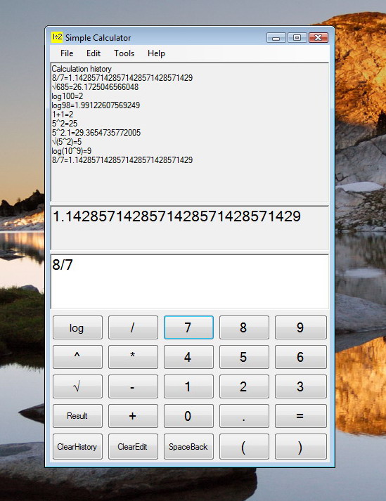 Simple Calculator in Vista