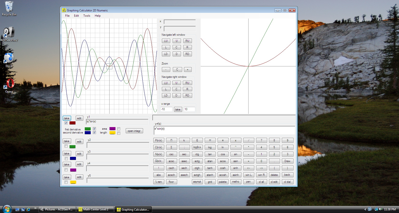 Graphing Calculator 2D Numeric