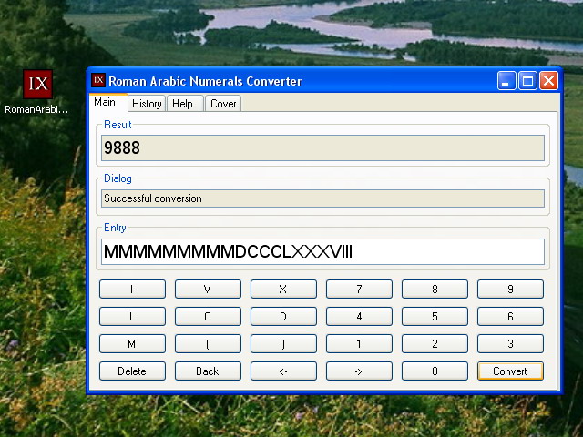 Roman Arabic Numerals Converter in XP