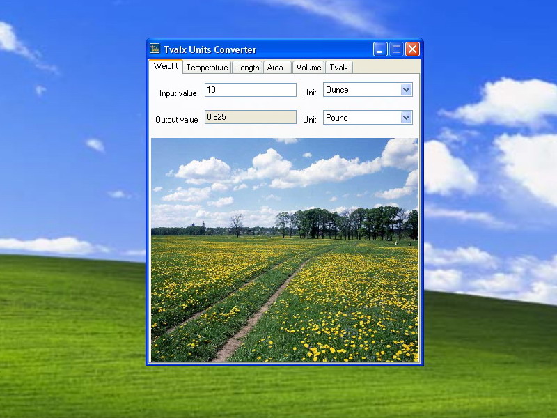 Tvalx Units Converter Page Weight